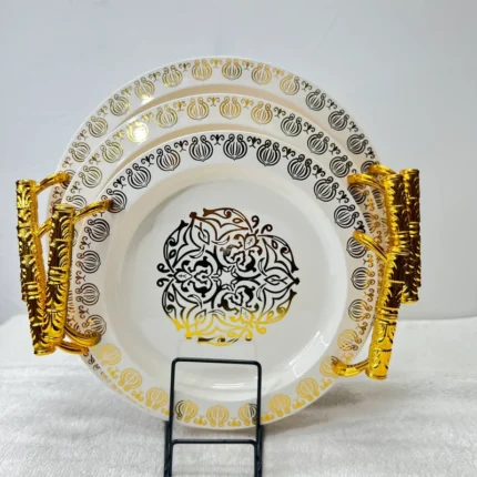 Luxury Gold-Rimmed Trays