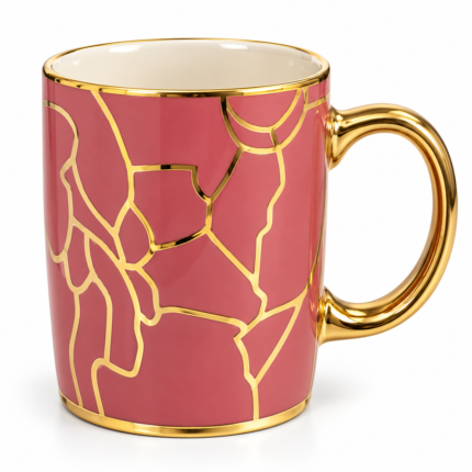 Luxury Beautiful Mug Golden Handle – Elegant Tea & Coffee Cup (1 Piece)