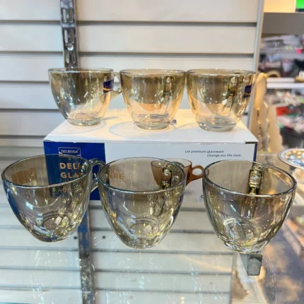 Golden Tea Coffee Cups Set