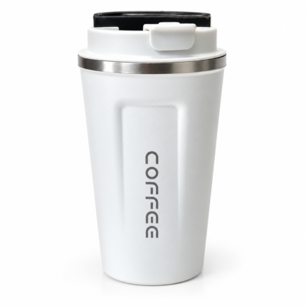 Luxury Stainless Steel Coffee Mug – White Color | 1 Piece