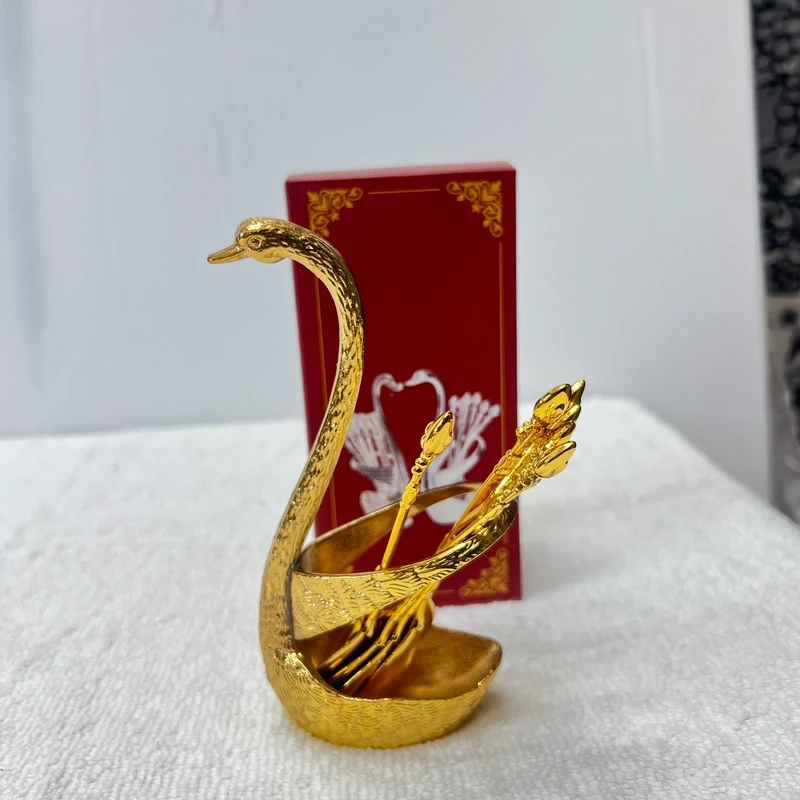 Golden Swan Spoon Set