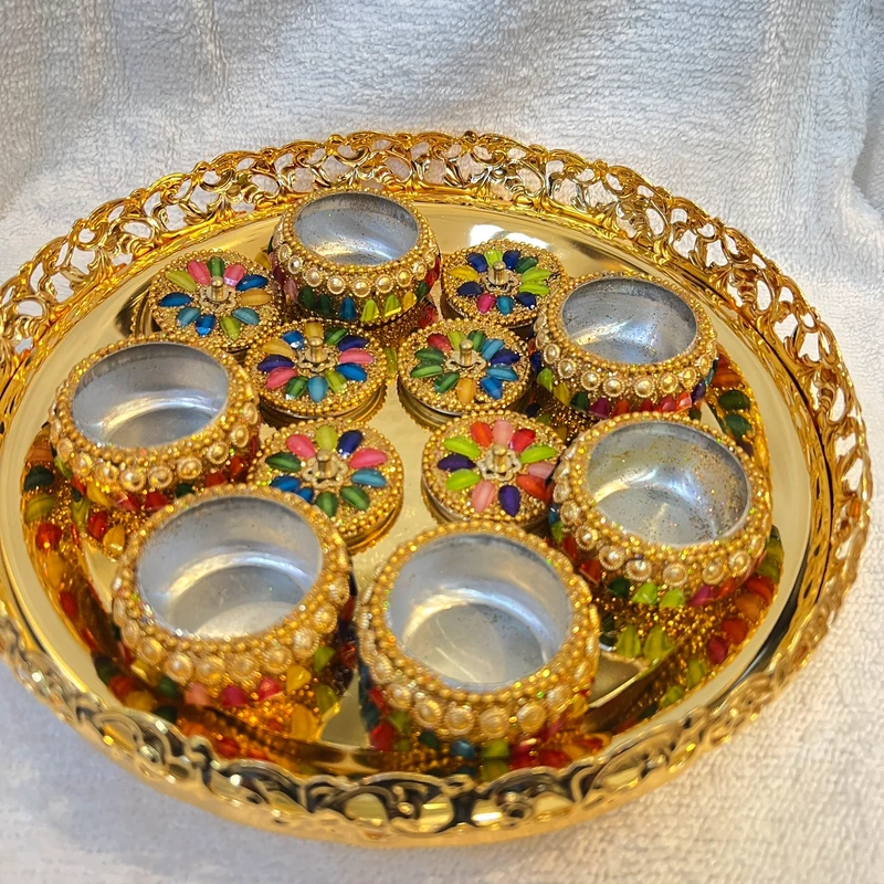 Luxury Gold Tray with Boxes