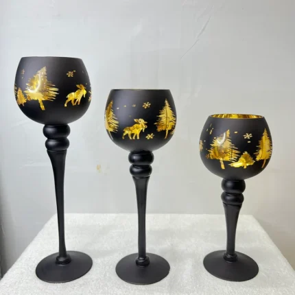 luxury set of 3 candle holders