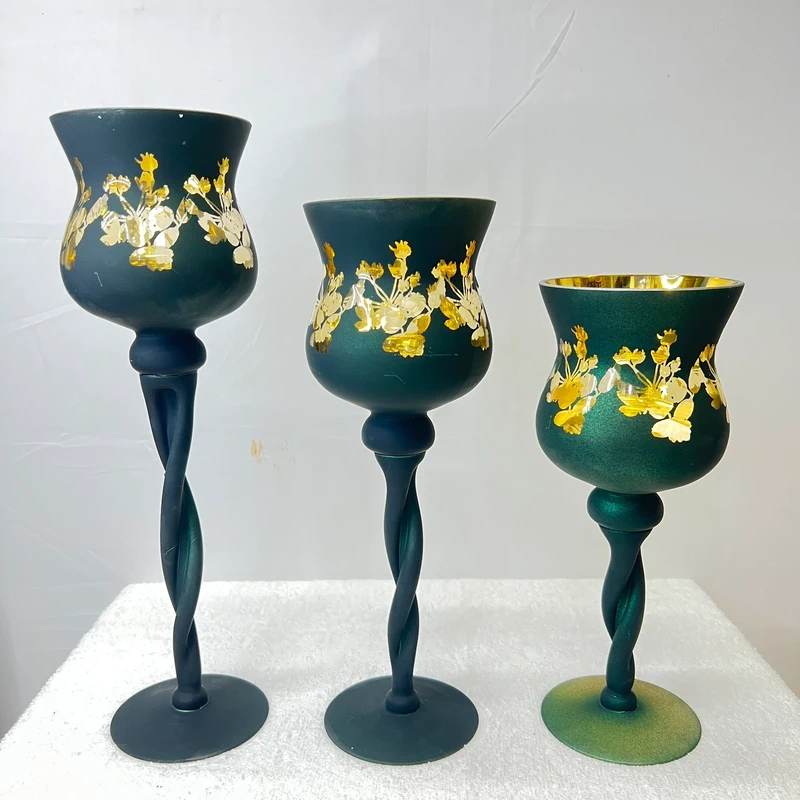luxury set of 3 candle stand