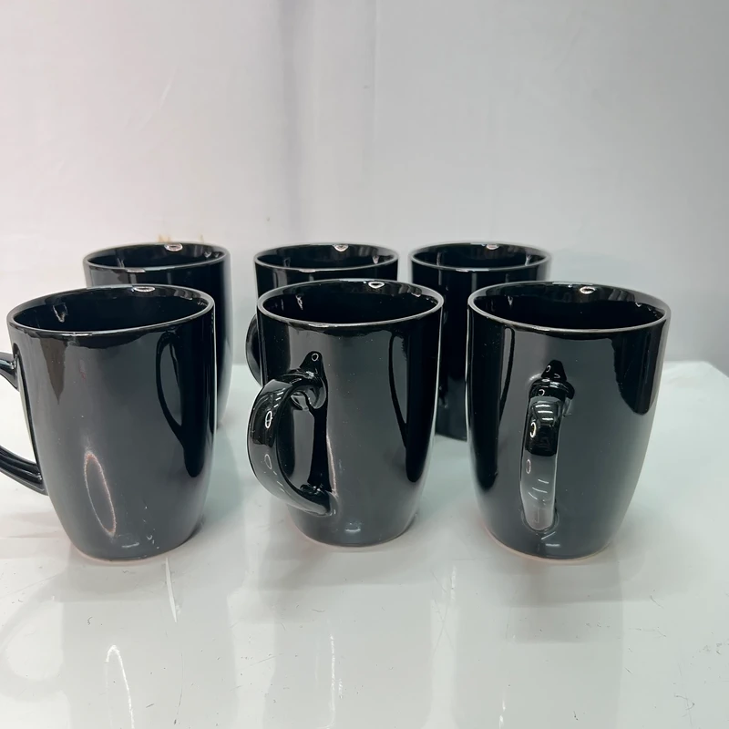 4 Luxury Black Ceramic Cups