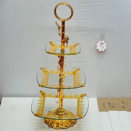 Golden 3 Tier Cake Stand