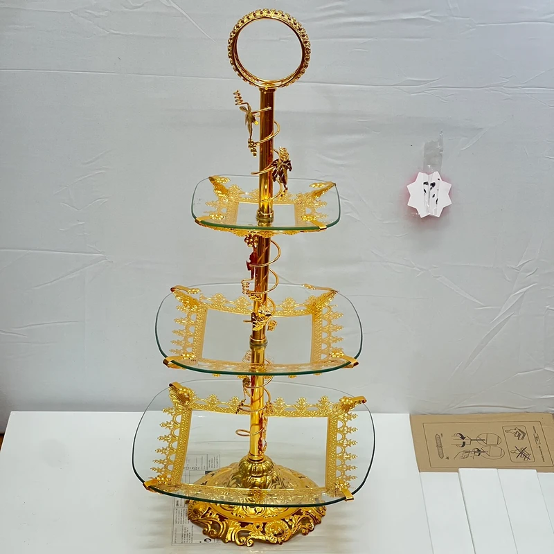 Golden 3 Tier Cake Stand