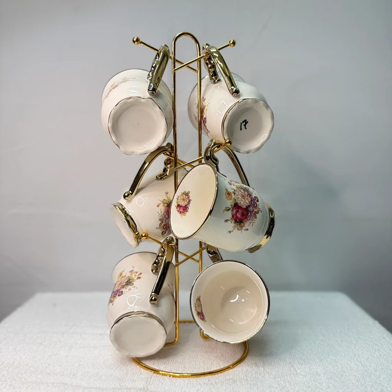 42 luxury 6 floral big size cup set