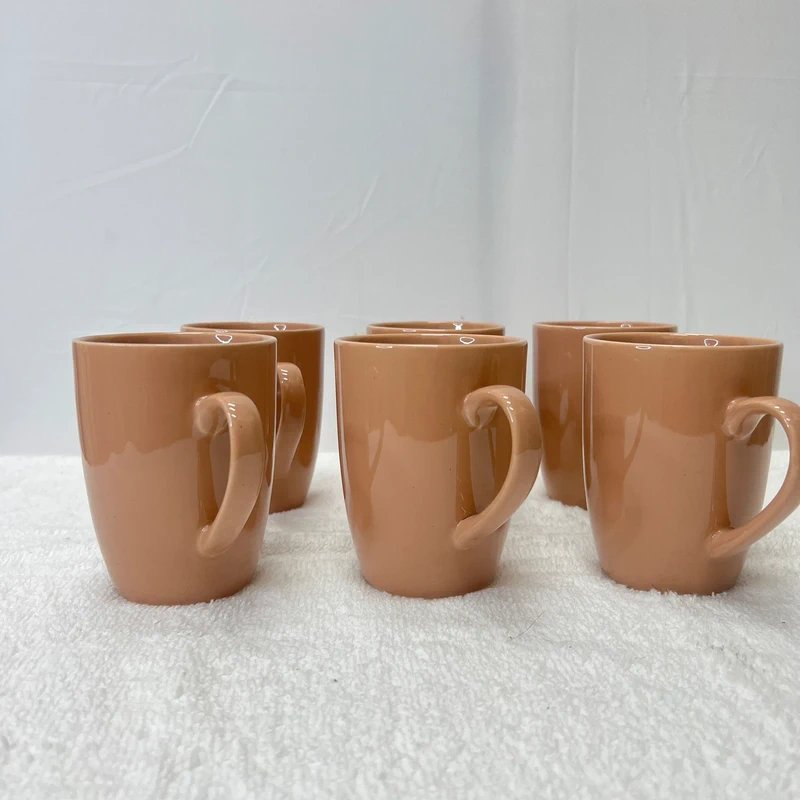 5 Luxury Beige Ceramic Cups