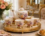 Luxury Floral Tea Set