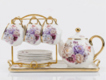 15Pc Floral Porcelain Tea Set