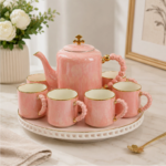 Pink Ceramic Tea Set