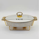 Oval Ceramic Chafing Dish