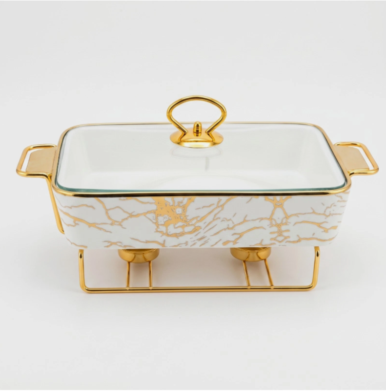Rectangular Ceramic Chafing Dish