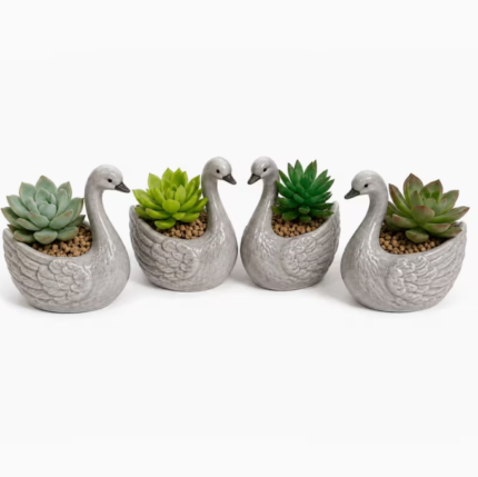 Swan Planter Pots Set