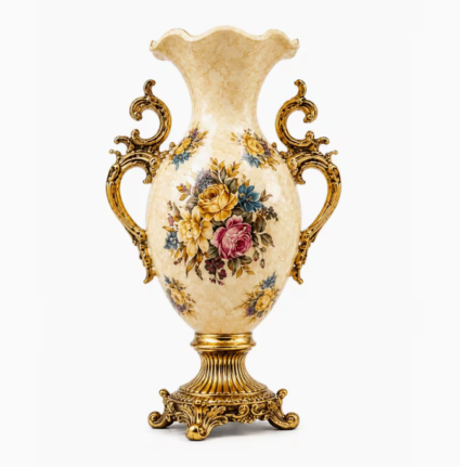Antique Style Floral Vase