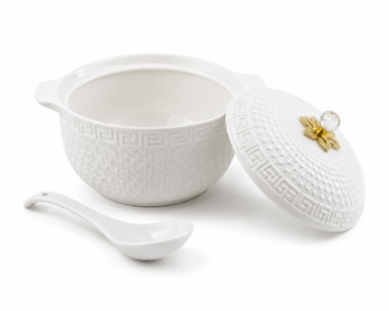 White Ceramic Serving Bowl
