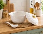 White Ceramic Serving Bowl