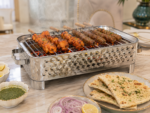 Silver Tabletop Charcoal BBQ Grill Angithi