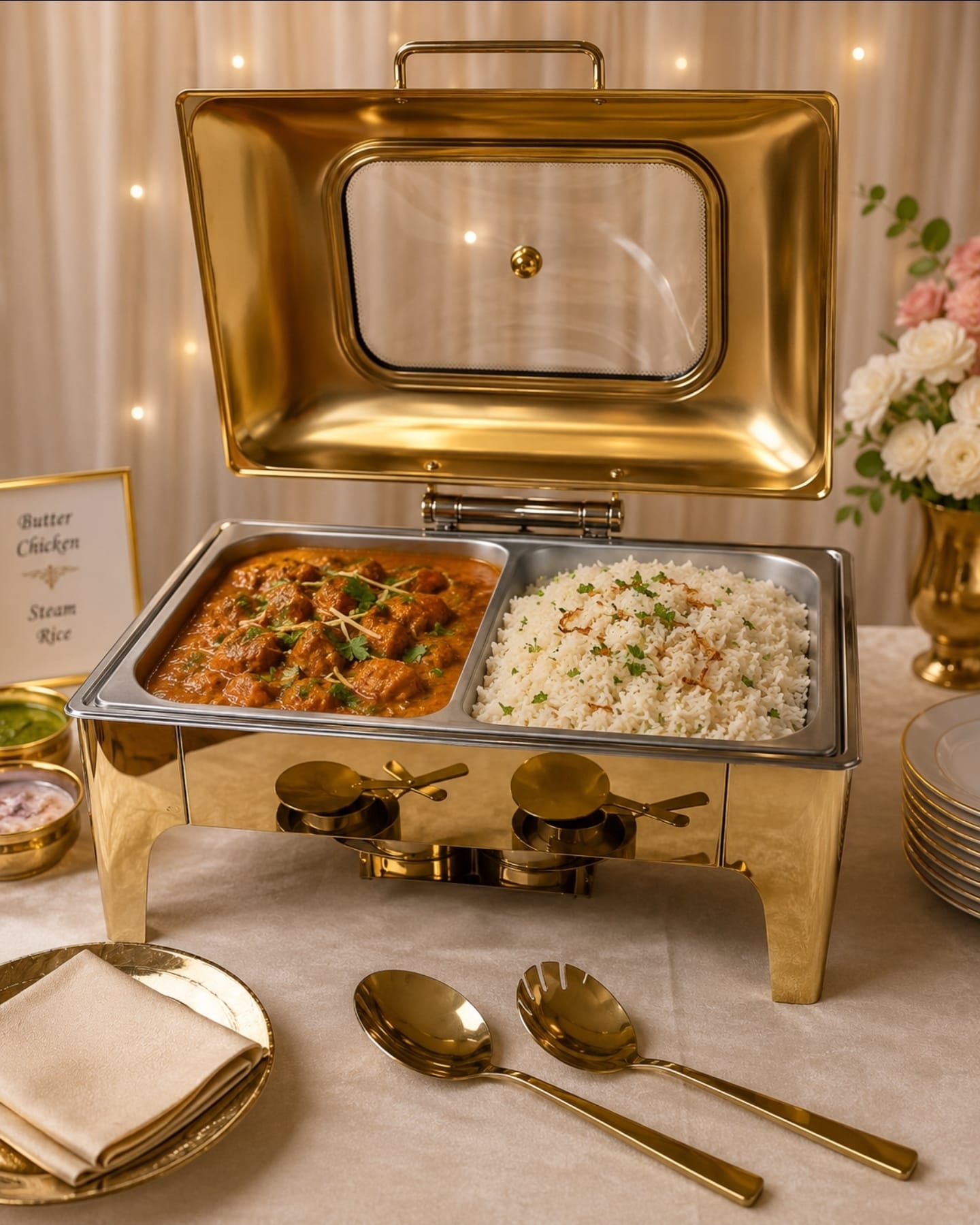 9L Silver Stainless Steel Chafing Dish