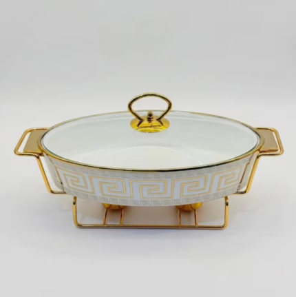 Oval Ceramic Chafing Dish