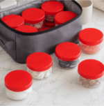 6PCS Mini Clear Plastic Storage Jars