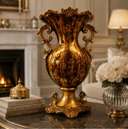 Amber Gold Decorative Vase