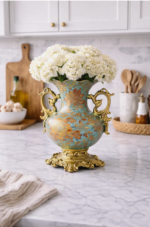 Tuscan Blue Porcelain Vase