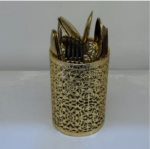 Gold Stainless Steel Utensil Holder