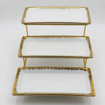 3 Tier Ceramic Dessert Stand