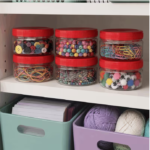 6PCS Mini Clear Plastic Storage Jars