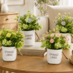 Artificial Flower Plant Pots Set