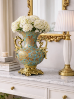 Tuscan Blue Porcelain Vase