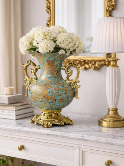 Tuscan Blue Porcelain Vase