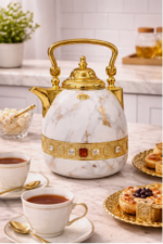 Luxury White Marble Teapot