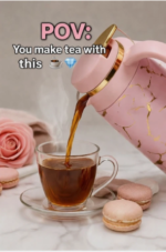 Pink Marble Coffee Tea Server