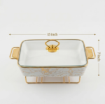 Rectangular Ceramic Chafing Dish