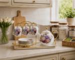 15Pc Floral Porcelain Tea Set