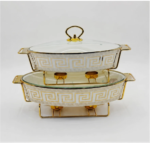 Oval Ceramic Chafing Dish Set