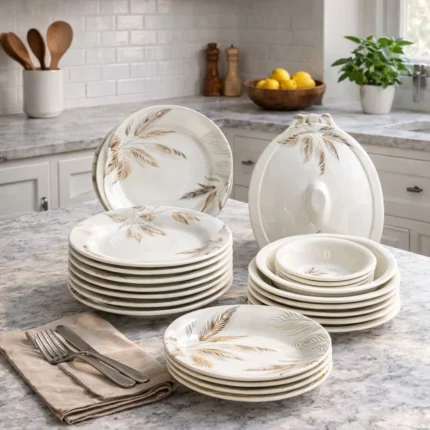 27PCS Melamine Dinnerware Set