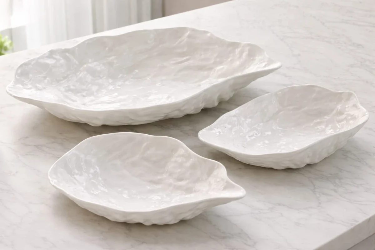 Elegant Oyster Serving Bowls Set