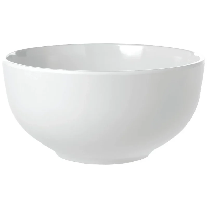 large melamine cereal bowls set of 6 in white finish