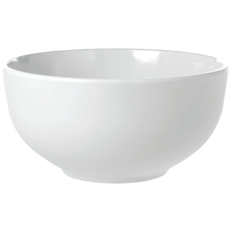 large melamine cereal bowls set of 6 in white finish
