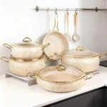12 piece pots and pans set with nonstick coating and stay cool handles