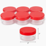 6PCS Mini Clear Plastic Storage Jars