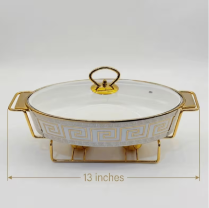 Oval Ceramic Chafing Dish
