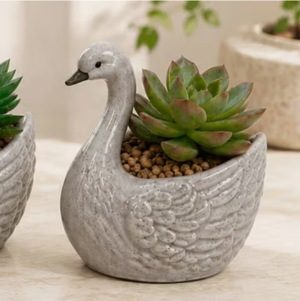 Swan Planter Pots Set