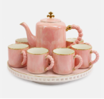 Pink Ceramic Tea Set
