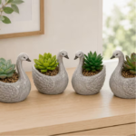 Swan Planter Pots Set