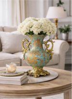 Tuscan Blue Porcelain Vase